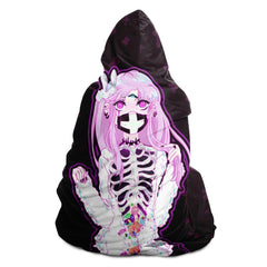 Black Maaya Creepy Cute anime Hooded Blanket - kawaiiwaru