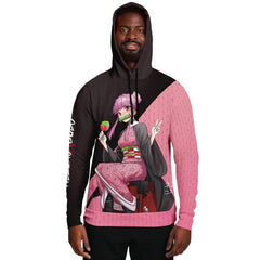 Budo cosplaying as Nezuko cute Anime Girl AOP Hoodie - kawaiiwaru