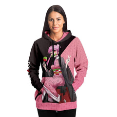 Budo cosplaying as Nezuko cute Anime Girl AOP Hoodie - kawaiiwaru