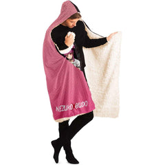 Budo cosplaying As Nezuko Cute Anime Girl Hooded Blanket - kawaiiwaru