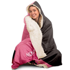 Budo cosplaying As Nezuko Cute Anime Girl Hooded Blanket - kawaiiwaru