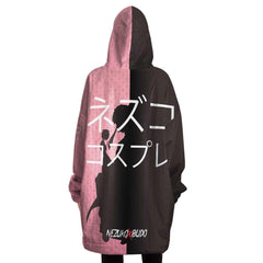 Budo cosplaying As Nezuko Cute Anime Girl Snug Hoodie - kawaiiwaru