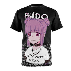 Budo Kawaii Sad Anime Girl Take me back to 2019 Unisex AOP Cut & Sew T-shirt - kawaiiwaru