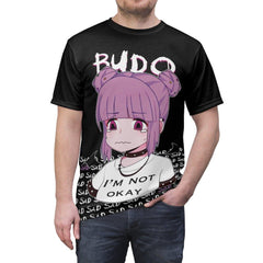 Budo Kawaii Sad Anime Girl Take me back to 2019 Unisex AOP Cut & Sew T-shirt - kawaiiwaru