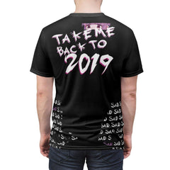 Budo Kawaii Sad Anime Girl Take me back to 2019 Unisex AOP Cut & Sew T-shirt - kawaiiwaru