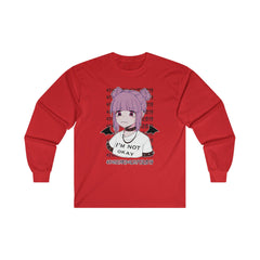 Budo Kawaii Sad Anime Girl Unisex Long Sleeve T-shirt - kawaiiwaru