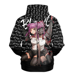 Budo Transformation Gothic sad anime Unisex AOP Hoodie - kawaiiwaru