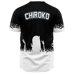 Chiroko creepy anime girl unisex baseball jersey t-shirt - kawaiiwaru