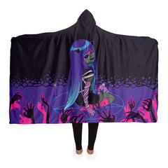 Chiroko Kawaii Creepy Cute Demon Anime Girl Hooded Blanket - kawaiiwaru