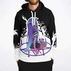 Chiroko Kawaii Creepy Cute Demon Anime Girl Unisex AOP Hoodie - kawaiiwaru