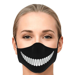 Creepy Smile Anime Face Mask - kawaiiwaru