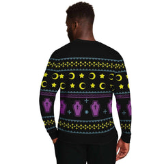 Curse Cat Christmas Unisex AOP Ugly Sweatshirt - kawaiiwaru