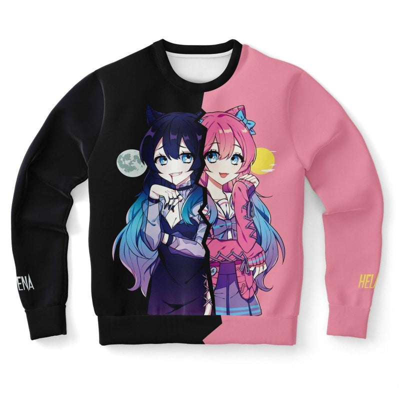 Helena and Helana Kawaii anime girl Vampire Twins AOP Sweatshirt - kawaiiwaru