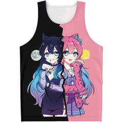 Helena and Helana Kawaii anime girl Vampire Twins Unisex Tank Top - kawaiiwaru