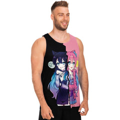 Helena and Helana Kawaii anime girl Vampire Twins Unisex Tank Top - kawaiiwaru