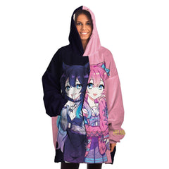 Helena And Helana Kawaii Anime Twin Vampires Snug Hoodie - kawaiiwaru