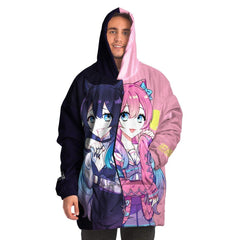 Helena And Helana Kawaii Anime Twin Vampires Snug Hoodie - kawaiiwaru