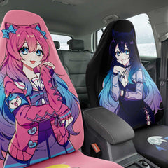 Helena and Helana Kawaii Anime Vampire Twins Anime Car Seat Cover (x2) - kawaiiwaru