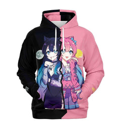 Helena and Helana Kawaii anime Vampire Twins Unisex AOP Hoodie - kawaiiwaru