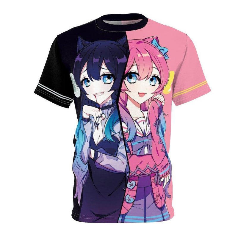 Helena and Helana Twin Vampires 2 Unisex AOP Cut & Sew Tee - kawaiiwaru