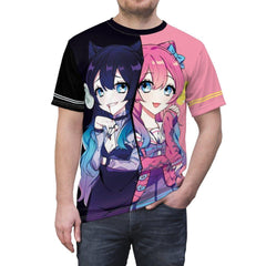 Helena and Helana Twin Vampires 2 Unisex AOP Cut & Sew Tee - kawaiiwaru