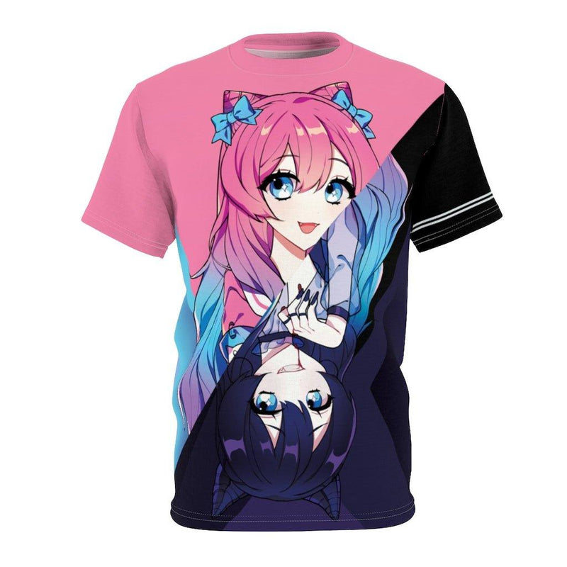 Helena and Helana Twin Vampires Unisex AOP Cut & Sew Tee - kawaiiwaru