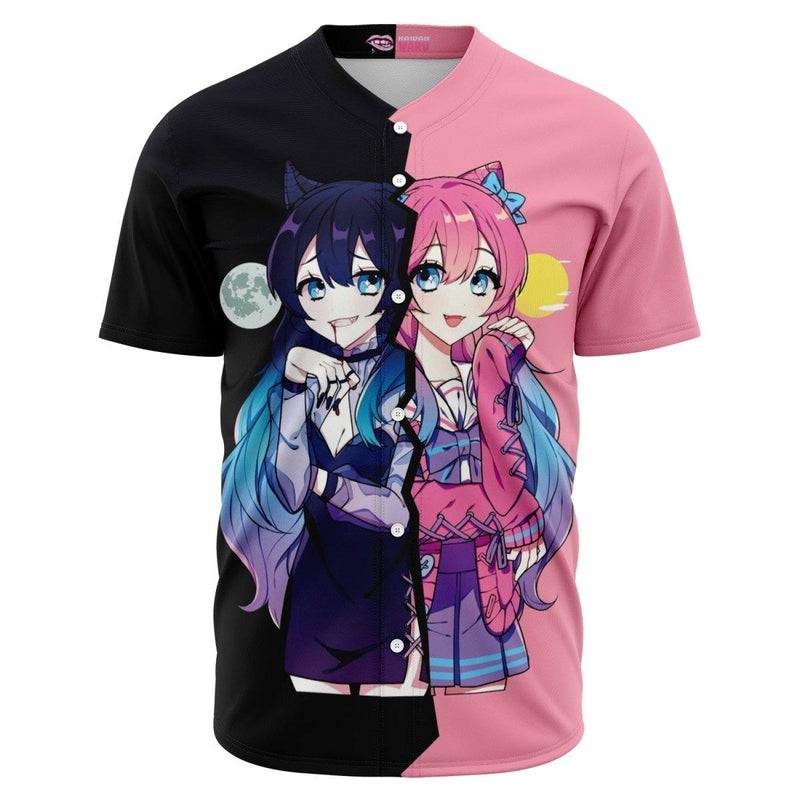 Helena and Helana vampire twins unisex baseball jersey t-shirt - kawaiiwaru