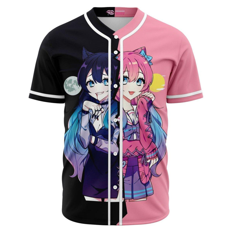 Helena and Helana vampire twins unisex baseball jersey t-shirt w/stripes - kawaiiwaru