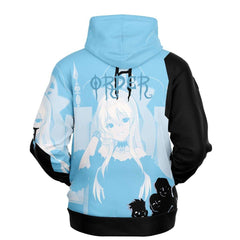 Hikari sama Waifu anime girl Unisex AOP Hoodie - kawaiiwaru