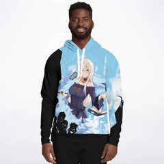 Hikari sama Waifu anime girl Unisex AOP Hoodie - kawaiiwaru