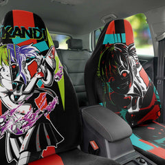 Kandi Cute Yandere Anime Girl Anime Car Seat Cover (x2) - kawaiiwaru