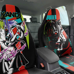 Kandi Cute Yandere Anime Girl Anime Car Seat Cover (x2) - kawaiiwaru