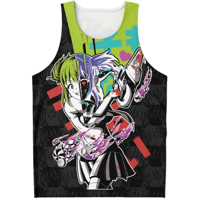 Kandi Cute Yandere Anime Girl AOP Tank Top - kawaiiwaru