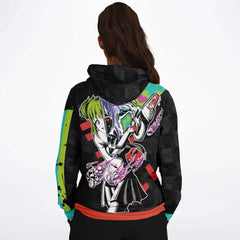 Kandi Cute Yandere Anime Girl Unisex AOP Hoodie - kawaiiwaru