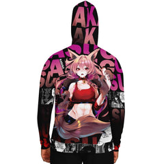 Kasuga werewolf anime girl AOP Hoodie - kawaiiwaru