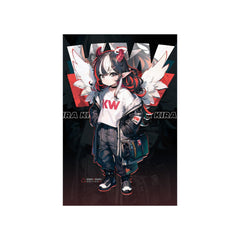 Kira - Demon Angel Elf Cyberpunk cute Anime Girl 24" x 36" Premium Matte vertical poster - kawaiiwaru