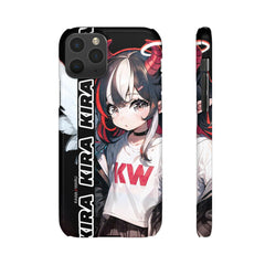 Kira - Demon Angel Elf Cyberpunk Cute anime girl iPhone samsung Snap Case - kawaiiwaru