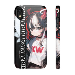 Kira - Demon Angel Elf Cyberpunk Cute anime girl iPhone samsung Snap Case - kawaiiwaru