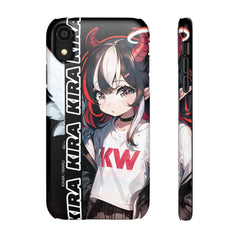 Kira - Demon Angel Elf Cyberpunk Cute anime girl iPhone samsung Snap Case - kawaiiwaru