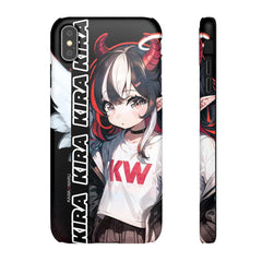 Kira - Demon Angel Elf Cyberpunk Cute anime girl iPhone samsung Snap Case - kawaiiwaru