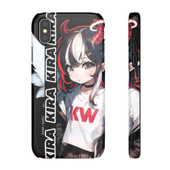 Kira - Demon Angel Elf Cyberpunk Cute anime girl iPhone samsung Snap Case - kawaiiwaru