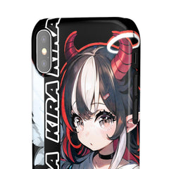 Kira - Demon Angel Elf Cyberpunk Cute anime girl iPhone samsung Snap Case - kawaiiwaru