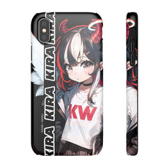 Kira - Demon Angel Elf Cyberpunk Cute anime girl iPhone samsung Snap Case - kawaiiwaru