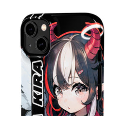 Kira - Demon Angel Elf Cyberpunk Cute anime girl iPhone samsung Snap Case - kawaiiwaru