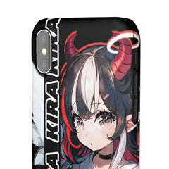 Kira - Demon Angel Elf Cyberpunk Cute anime girl iPhone samsung Snap Case - kawaiiwaru