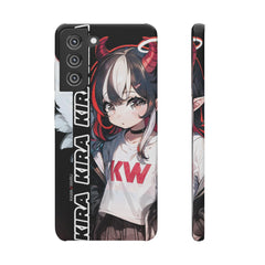 Kira - Demon Angel Elf Cyberpunk Cute anime girl iPhone samsung Snap Case - kawaiiwaru