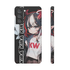 Kira - Demon Angel Elf Cyberpunk Cute anime girl iPhone samsung Snap Case - kawaiiwaru