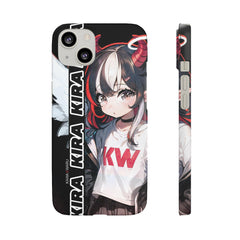 Kira - Demon Angel Elf Cyberpunk Cute anime girl iPhone samsung Snap Case - kawaiiwaru