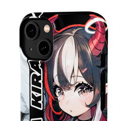 Kira - Demon Angel Elf Cyberpunk Cute anime girl iPhone samsung Snap Case - kawaiiwaru