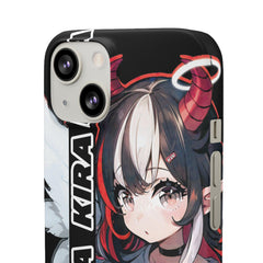 Kira - Demon Angel Elf Cyberpunk Cute anime girl iPhone samsung Snap Case - kawaiiwaru